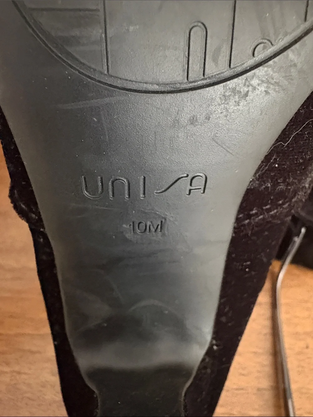 Unisa Black Suede Over-the-Knee Block Heel Boots